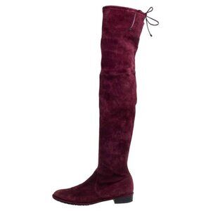 LIKE NEW Stuart Weitzman Lowland Bordeaux Over-the-Knee Boots - Women's 6.5